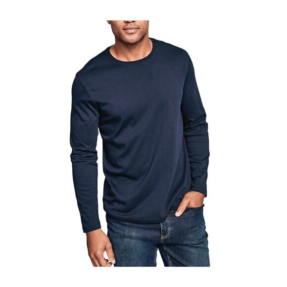 JOHNSON & MURPHY Essential Black Long Sleeve Pima Cotton Tee Shirt Men's Sz XXL - Picture 1 of 10